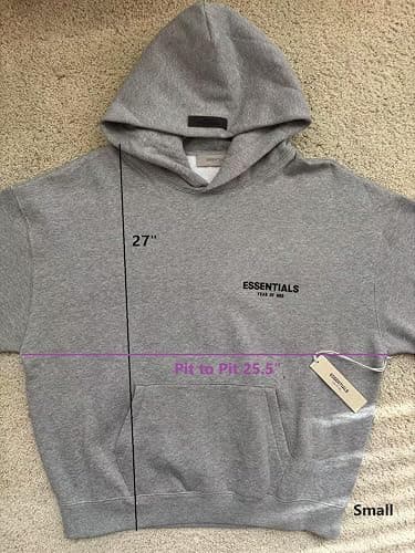 ESSENTIALS Pullover Hoodie Cotton Blend Adult Men Oversized, baggy fit. choose One or Two size down. thumbnail 4