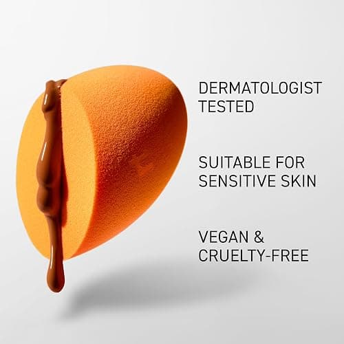 Real Techniques Miracle Complexion Sponge | Makeup sponge for foundation, 3-point design, foundation applicator, latex-free beauty sponge thumbnail 4