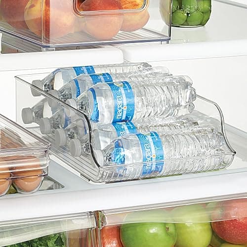 iDesign Plastic Water Bottle Organizer, Clear, 2-Pack | For Fridge, Bottle Holder, For Kitchen and Pantry thumbnail 5