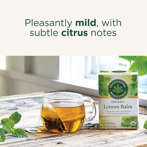 Traditional Medicinals - Organic Lemon Balm Herbal Tea (6 Pack) - Stress Relief & Supports Digestion - 96 Tea Bags Total thumbnail 4