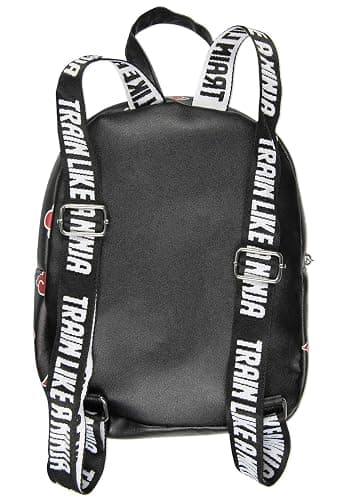 Bioworld Naruto Akatsuki Sasuke Red Cloud Anti Leaf Faux Saffiano Leather Mini Backpack Bag thumbnail 4