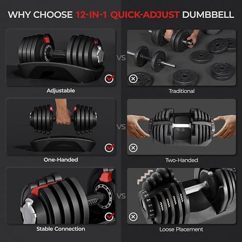 Adjustable Dumbbell pair Set 40 lbs  thumbnail 6