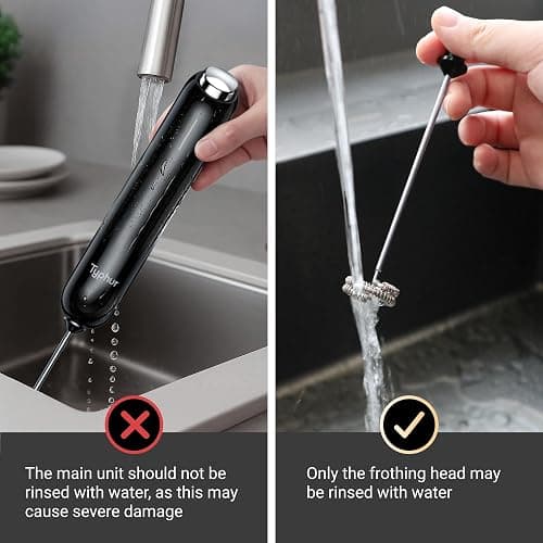 InstaWhisk Milk Frother with Variable Speed, Rechargeable Coffee Frother Wand with Detachable Double Whisk, Drink Mixer Handheld Electric Stirrer for Latte, Cappuccino, Matcha, Almond Milk, Protein thumbnail 5