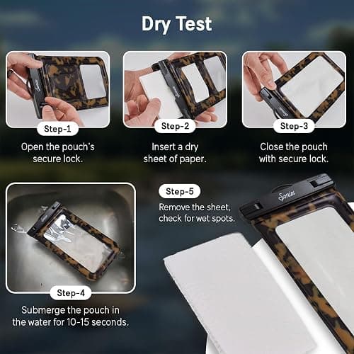Sonix Waterproof Phone Pouch - Floating Phone Case Dry Bag w/Crossbody Lanyard - Beach Cruise Travel Essentials - Compatible w/All Devices, Touchscreen Friendly | Patchwork Cottage thumbnail 9