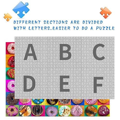 Jigsaw Puzzles 500 Pieces for Adults,Donuts Jigsaw Puzzles 500 Pieces | Nattork Puzzle 500 pieces for adults. For birthday, holiday and Christmas party,Donuts，21.25X15 in. thumbnail 4