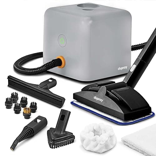 Dupray Neat Plus Steam Cleaner for Home - Essential Pack | 90s Fast heat up & unlimited steam |Chemical-free cleaning for floor, car, wall, grout & kitchen |Steam mop|17 Accessories - Image 1
