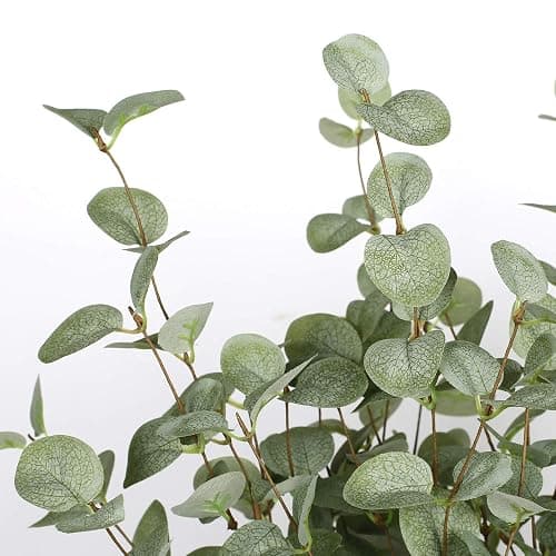 VGIA 6 Pcs 27" Eucalyptus Stems Greenery Stems Eucalyptus Leaf Spray in Green Silk Plastic Plants Floral Artificial Plants for Home Party Wedding Decoration thumbnail 4