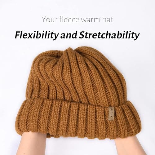 FURTALK Winter Hats for Women Fleece Lined Beanie Knit Chunky Womens Snow Cap thumbnail 2