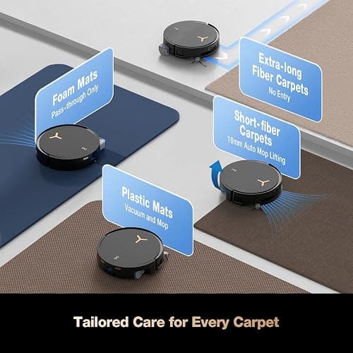 ECOVACS DEEBOT X8 PRO OMNI Robot Vacuum and Mop, 18000Pa, OZMO ROLLER Instant Self-Washing Mopping, 167℉ Hot Water Mop Washing, Auto Cleaning Solution Adding, Hot Air-Drying, Self-Emptying, Black thumbnail 8