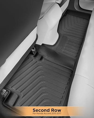 for Honda Accord Floor Mats 2013 2014 2015 2016 2017(Not for Coupe/Hybrid), 9th Gen for Accord LX/LX-S/Sport/EX/EX-L/Touring Heavy Duty TPE All Weather Waterproof Floor Liners Cargo Accessories thumbnail 5