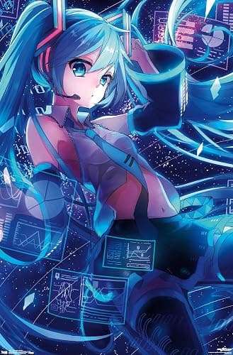 Trends International Hatsune Miku - Screens Wall Poster, 22.375" x 34", Unframed Version - Image 1