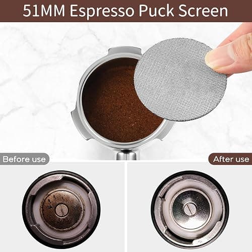 51mm Bottomless Portafilter for CM5418, 3 Ears Portafilter with 51mm Puck Screen Compatible for CASABREWS Espresso Machine CM5418, 3700Essential and 5418Pro, Stainless Steel Filter Holder and Filter thumbnail 4