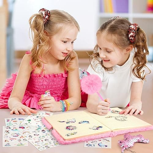 Gifts for 4-12 Year Old Girls, Luckades Unicorn Toys Diary with Lock for Girls Age 4-12 Educational Toys Unicorn Journal Notebook Unicorn Gifts for Girls Age 4-12 - Unicorn Diary thumbnail 2