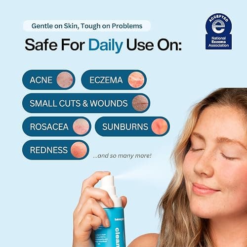 Hypochlorous Acid Spray – Dermatologist Tested HOCl Facial Cleanser for Sensitive, Acne-Prone & Irritated Skin – Soothes Redness, Eczema, Rashes & Itching – Skin Repair Spray, 200 mL - Honeydew Labs thumbnail 5