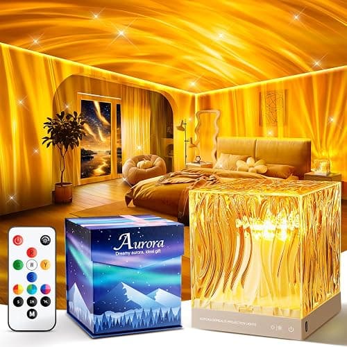 Northern Lights Projector Valentines Day Gifts for Her/Him, 18-Color Sunset Lamp Galaxy Projector Aurora Light Projector for Bedroom,Mood Lighting Room Lights,Cute Stuff Game Room Decor for Teen Girls - Image 1