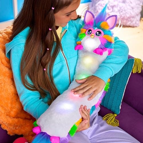 FURBY DJ Interactive Toy, Neon Star, Snuggly Electronic Plush, Music, Lights, Motion, & Games, Speaks English & Furbish, 32 in Long, 6+ Years (Amazon Exclusive) thumbnail 3