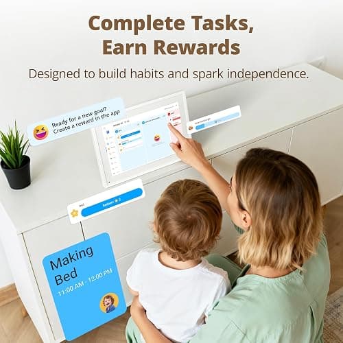Dragon Touch Calendar, 10.1" Digital Calendar, Gift for Busy Families Scheduling, 2026 Family Wall Planner, 1080P Full HD Interactive Touchscreen, Smart Chore Chart and Home Organization, UK Adapter thumbnail 6