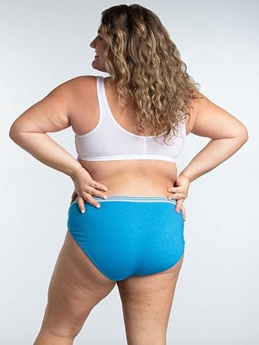 Fruit of the Loom womens Eversoft Cotton Underwear Multipacks, Tag Free & Breathable, Available in Plus Size thumbnail 3
