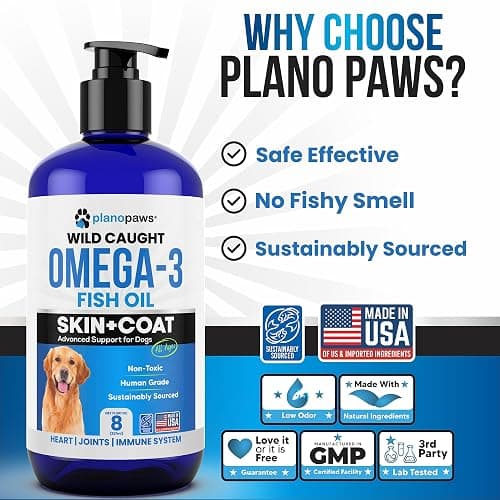 Omega 3 Fish Oil for Dogs - Better Than Salmon Oil - Dog Fish Oil Supplement to Reduce Shedding & Itching - Supports Joints, Brain, and Heart Health - Skin and Coat Supplement - Liquid Fish Oil thumbnail 3