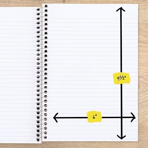 Five Star Spiral Notebook, 2 Subject, College Ruled Paper, 6" x 9.5", 80 Sheets, Blue (840029CG1) thumbnail 2