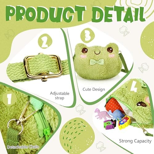 Mixweer Crossbody Bag Cute Plush Purse Backpack Kawaii Wallet Girls Cartoon Animal Lolita Bag with Chain Strap thumbnail 7