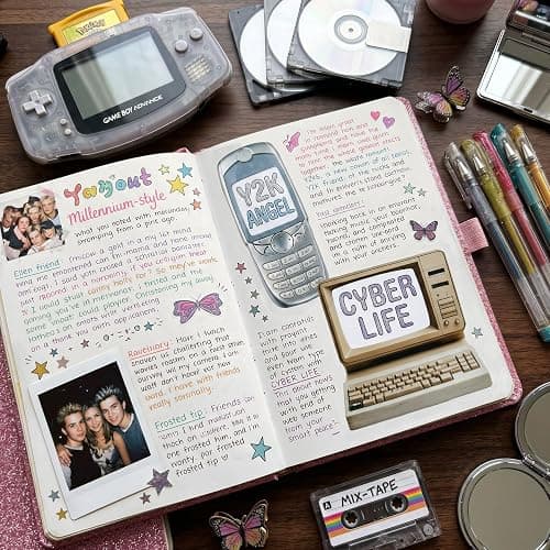 100 Pcs Y2K Retro Tech Stickers with DIY Blank Screens - Vintage Electronics Decals for Scrapbooking, Bullet Journaling, Laptops & Phone Cases thumbnail 2