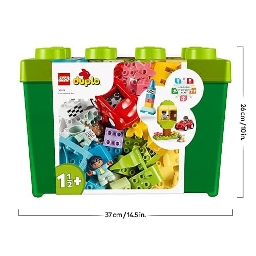 LEGO DUPLO Deluxe Steinebox - Montessori Spielzeug ab 1 Jahr - Lernspielzeug für Kleinkinder mit Auto, Zahlensteinen und Tierfiguren und Aufbewahrungsbox - Geschenk für Mädchen und Jungen 10914 thumbnail 3