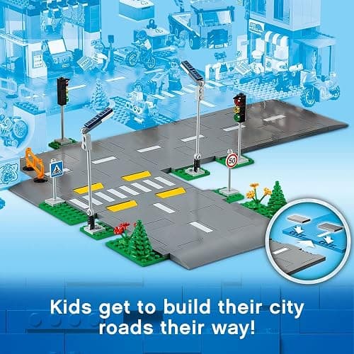 LEGO City Road Plates 60304 - Building Toy Set, Featuring Traffic Lights, Trees, Glow in The Dark Bricks, Combine City Series Sets, Great Gift for Kids, Boys, and Girls Ages 5+ thumbnail 3