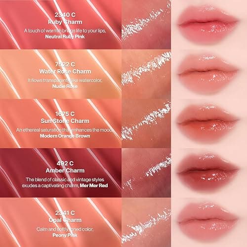 ENTROPY Makeup Glossy Lip Tint – Juicy Glow Line/Non-Sticky Hydrating Lip Gloss Tint, High Shine Finish, Buildable Sheer Color, Lip & Cheek Makeup - Beryl Charm (Soft Mauve Beryl) | glossy lip tint, Non-sticky lip tint, Juicy glow lip gloss thumbnail 2