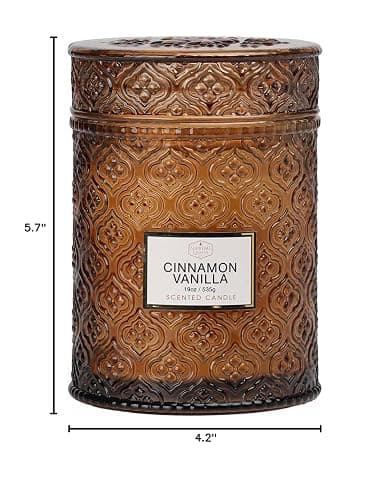 Fall Candle, Cinnamon Vanilla Spice Candles, 19oz Large Candle | Fall Scented Candles Gifts for Women, Thanksgiving Table Centerpiece, Farmhouse Autumn Decorations for Harvest Home Decor thumbnail 7