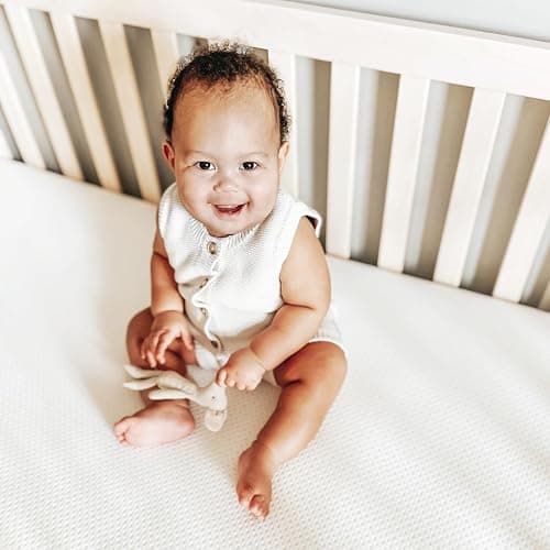 Newton Baby Essential Waterproof Crib Mattress and Toddler Bed - Ultra-Breathable Proven to Reduce Suffocation Risk, Washable Core & Cover, All-Stages, Deluxe 4" - Thick White thumbnail 9