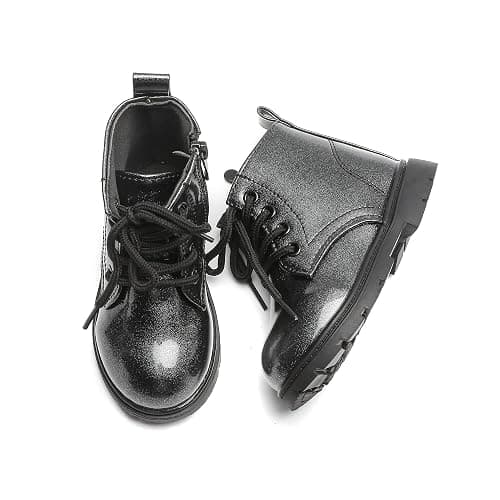 Komfyea Cute Children Boots Floral Print Girl Lace Up Boots （Toddler/Little Kids thumbnail 5