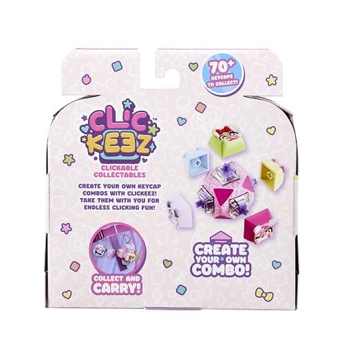 Clickeez Deluxe Keychain Fidget Cube | Collectible Character Keyboard Keys Click and Clack | Create Your Own Fidget Keychain | Ages 6+ thumbnail 4