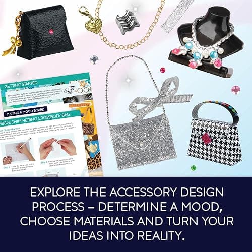 MindWare Fashion Designer Kits Ages 8+ - Run The Runway DIY Craft Kit for Girls - Creative Learning Activity for Kids - Design Bags & Jewelry thumbnail 3