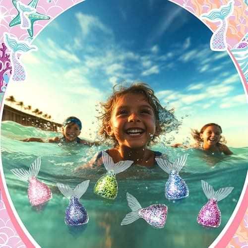 JolliLudo 24 Pcs Mermaid Party Favors Stress Relief Balls Bulk Squeeze Ball Set for Mermaid Birthday Party Favors Under the Sea Decoration Supplies thumbnail 6