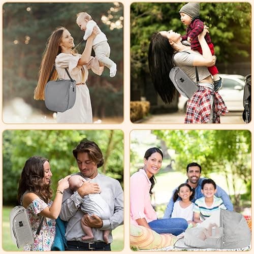 ISELECTOR Portable Bassinet for Baby Travel & Home - Lightweight Foldable Bedside Sleeper with Breathable Mesh, Carry Bag & Storage Pocket, Compact Bassinets for Newborn Infant, Safe Cosleeping Design thumbnail 7