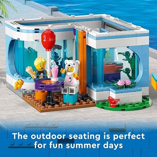 LEGO City Ice-Cream Shop 60363 Building Toy Set, Includes a Cargo Bike, 3 Minifigures and Lots of Fun Features and Accessories for Imaginative Role Play, Great Birthday Gift Idea for Kids thumbnail 5