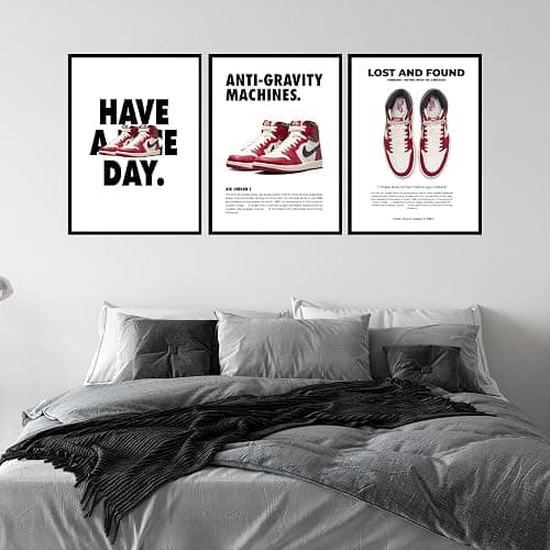 BigWig Prints Hypebeast Wall Art - Hypebeast Room Decor Poster, Sneaker Art, Sneaker Posters, Sneakerhead Pictures, Shoe Wall Artwork for Boys Room, Sneakerhead Bedroom - Unframed Set Of 3 (12x16”) thumbnail 3
