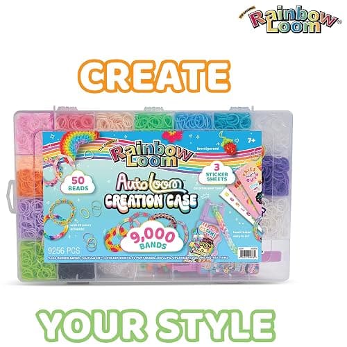 Rainbow Loom: 9,000 Bands AutoLoom Creation Case with 50 Beads & 3 Sticker Sheets – DIY Bracelet & Jewelry Making Kit for Kids 7+ thumbnail 5