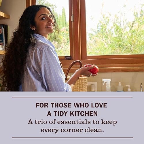 Mrs. MEYER'S CLEAN DAY Kitchen Basics Set, Rose Scent Cleaning Supplies includes Hand Soap (12.5 Fl Oz), Dish Soap (16 Fl Oz) and Multi-Surface Cleaner (16 Fl Oz) thumbnail 4