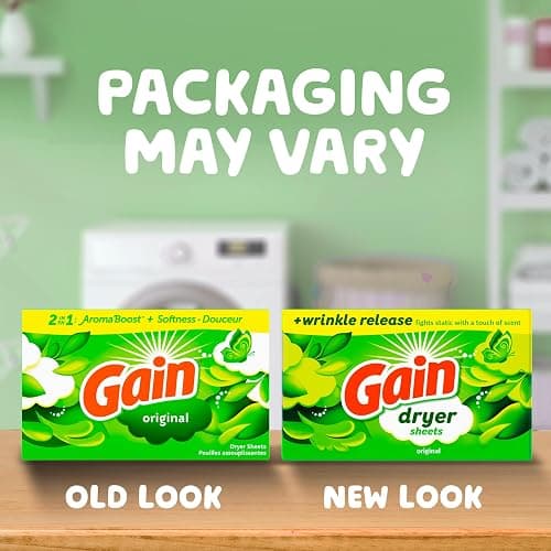 Gain dryer sheets Plus Wrinkle Release, Original Scent, 120 Count, Fights static with a touch of scent, laundry sheets thumbnail 6