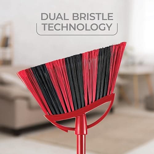 O-Cedar One Sweep Broom & Step-On Dustpan Set | Patented Wave Bristles Remove Over 99% of Dirt in One Pass | Lightweight & Quiet for Pet-Friendly Cleaning thumbnail 4