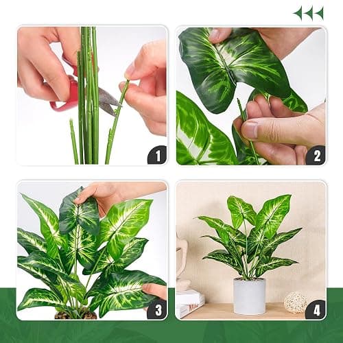 JC nateva 16" Fake Plants Artificial Potted Faux Plants for Bathroom Office Desk Home Decor Indoor thumbnail 5