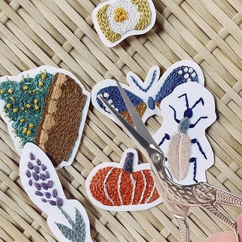 BIHRTC Small Craft 4.5Inch Embroidery Scissors with Artificial Leather Cover Stainless Steel Tip Bird Stork Scissors Shears for Sewing Crochet Embroidery Paper Art Work thumbnail 2