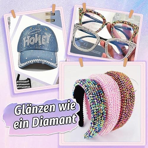 32000 Stück Strasssteine Bedazzler Kit With Glue, 40 Farben Harz Strasssteinen，3mm Glitzersteine Bedazzling Kit, Buntes Flatback Rhinestones.Passend für Nageldesign, DIY-Basteln, Kleidung, Schuhe usw. thumbnail 7