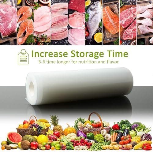 POTANE 6 Pack 11"x20'(3Rolls) and 8"x20' (3Rolls)Thickened Vacuum Sealer Bags , Smell-Proof, Puncture Prevention, Heavy duty for POTANE, Food Saver, Great for Vacuum storage,Meal Prep or Sous Vide thumbnail 4
