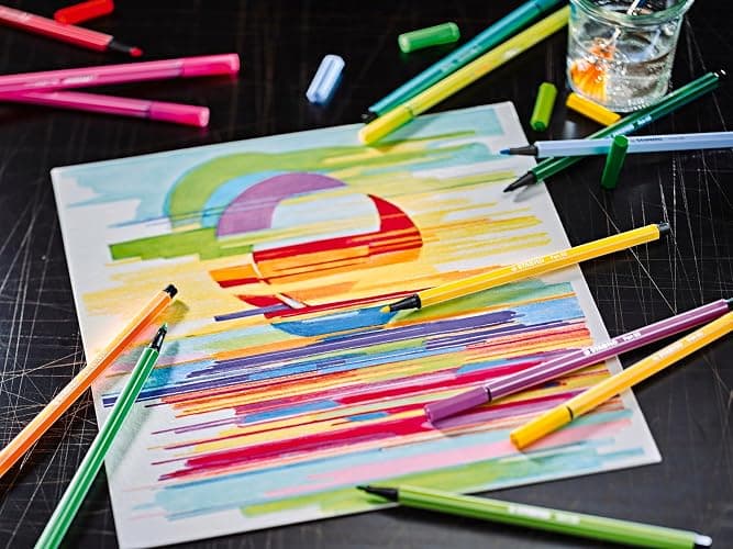 STABILO - Feutre de coloriage - Pen 68 ARTY - Etui carton x 30 feutres de coloriage adulte pointe moyenne - coloris assortis - gamme ARTY thumbnail 2