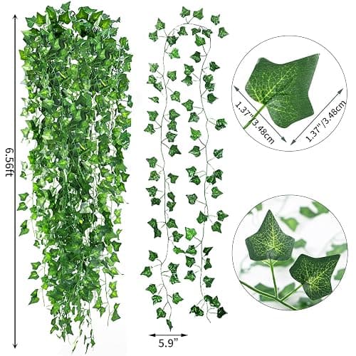 CEWOR 36 Pack 236 Feet Artificial Vines for Bedroom, Fake Ivy for Room Wedding Decor, Hanging Vines with Fake Leaves Artificial Ivy Garland for Wall Indoor Outdoor Decoration thumbnail 3