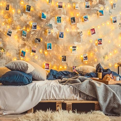 WASTROYAL 100+16.4FT Warm White LED Fairy Lights, Connectable Clear Wire String Lights with Timer,Waterproof Light Strand for Christmas Tree, Bedroom, Patio, Wedding, Party, Indoor Outdoor Decor thumbnail 4