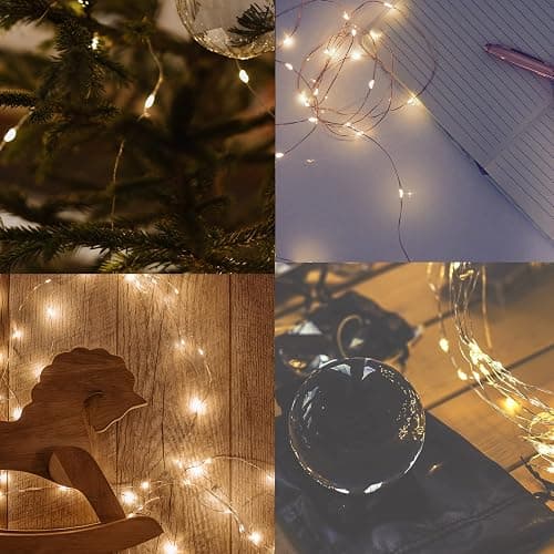Jsdoin LED Mini Lichterkette mit Batterie, 6x20er Micro Lichterkette außen Batterie, 2M DIY kleine Lichterketten Wasserdicht für Party Hochzeit Weihnachten Beleuchtung Deko (WarmWeiß) thumbnail 5
